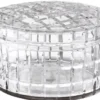 Casa Padrino Luxus Glasschale mit Deckel Ø 21 x H. 13 cm - Runde Deko Schale aus mundgeblasenem Glas
