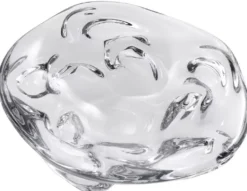 Casa Padrino Luxus Glasschale Ø 27,5 x H. 7 cm - Mundgeblasene Deko Glas Obstschale - Glas Deko Accessoirs - Luxus Kollektion