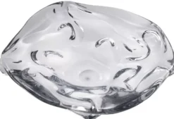 Casa Padrino Luxus Glasschale Ø 34 x H. 8 cm - Mundgeblasene Deko Glas Obstschale - Glas Deko Accessoirs - Luxus Kollektion