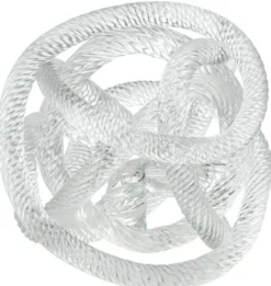 Casa Padrino Luxus Glas Schreibtisch Deko Nautisches Pier Seil 20 x 20 x H. 20 cm - Büro Deko Accessoires