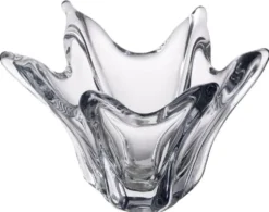 Casa Padrino Luxus Glas Schüssel Ø 36,5 x H. 22,5 cm - Deko Schale aus mundgeblasenem Glas - Deko Accessoires - Luxus Qualität