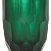Casa Padrino Luxus Glas Vase Grün Ø 18 x H. 24 cm - Mundgeblasene Blumenvase - Runde Deko Blumenvase - Deko Accessoires - Deko Glas Vasen - Luxus Accessoires