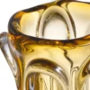 Casa Padrino Luxus Glas Vase Gelb Ø 20 x H. 31 cm - Moderne Deko Blumenvase - Deko Accessoires - Luxus Kollektion