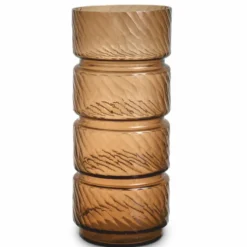 Casa Padrino Luxus Glas Vase Kupfer H. 48 cm - Luxus Deko Accessoires