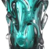 Casa Padrino Luxus Glas Vase Türkis Ø 20 x H. 31 cm - Moderne Deko Blumenvase - Deko Accessoires - Luxus Kollektion