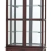 Casa Padrino Luxus Glasvitrine im englischen Antik Stil, Eichenholz in English Oak Finish, H 240 cm B 130 cm T 45 cm
