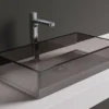 Casa Padrino Luxus Glas Waschbecken Bronze 65 cm - Made in Italy