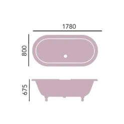 Casa Padrino Luxus Gusseisen Badewanne Hellblau / Weiß 178 cm - Gebogene freistehende Badewanne - Barock & Jugendstil Badezimmer Möbel
