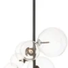 Casa Padrino Luxus Halogen Kronleuchter Bronzefarben 26 x 26 x H. 71 cm - Moderner Kronleuchter mit runden Glas Lampenschirmen - Luxus Kollektion