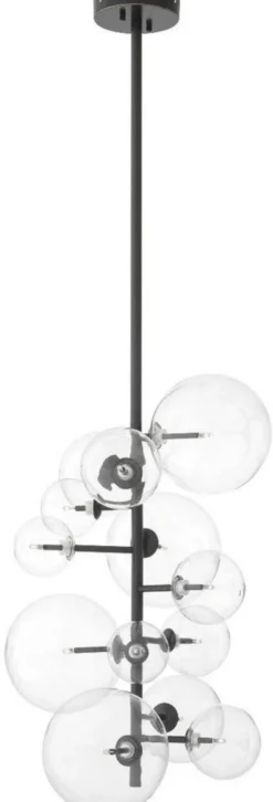 Casa Padrino Luxus Halogen Kronleuchter Bronzefarben 26 x 26 x H. 71 cm - Moderner Kronleuchter mit runden Glas Lampenschirmen - Luxus Kollektion