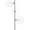 Casa Padrino Luxus Halogen Stehleuchte Silber / Schwarz Ø 44 x H. 190 cm - Energiesparlampe mit edlem Marmorfuß