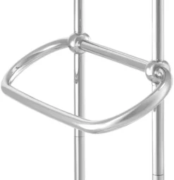 Casa Padrino Luxus Handtuchhalter Silber / Weiß 50 x 22 x H. 159 cm - Luxus Badezimmer Accessoires