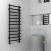 Casa Padrino Luxus Handtuchwärmer Schwarz H. 120 cm - Badezimmer Zubehör