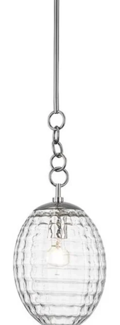 Casa Padrino Luxus Hängeleuchte Silber Ø 21,6 x H. 55,9 cm - Pendelleuchte mit eiförmigen Glas Lampenschirm - Wohnzimmer Lampe