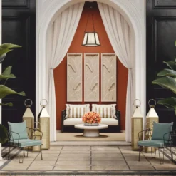 Casa Padrino Luxus Hängeleuchte Schwarz / Creme H. 120,5 cm - Luxus Leuchten