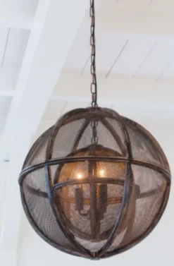Casa Padrino Luxus Hängeleuchte im exklusiven Design - Metall, Braun, Durchmesser 55 cm