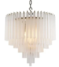 Casa Padrino Luxus Hängeleuchte Barock Stil, Gefrorenes Glas Weiß, Durchmesser 60 cm, Höhe 60 cm