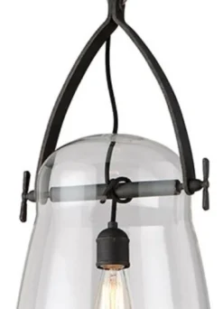 Casa Padrino Luxus Hängeleuchte Schwarz Ø 30,5 x H. 61 cm - Pendelleuchte mit rundem Glas Lampenschirm