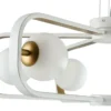 Casa Padrino Luxus Hängeleuchte Weiß / Gold Ø 65 x H. 20 cm - Luxus Kollektion