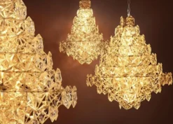 Casa Padrino Luxus Hängeleuchte im Barockstil - Metall, Glas, Nickel, Ø 60 x H 76 cm
