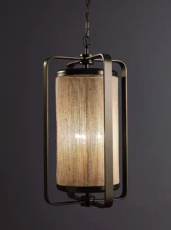 Casa Padrino Luxus Hängeleuchte Laterne Messing Brüniert Ø 45 x H. 70 cm - Handgefertigte Laterne aus Edelstahl - Luxus Kollektion - Edel & Prunkvoll