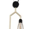 Casa Padrino Luxus Hängeleuchte Mattgold / Schwarz 17,5 x 6,5 x H. 64 cm - Moderne Pendelleuchte