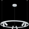 Casa Padrino Luxus Hängeleuchte Weiß Ø 90 cm - Runde Pendelleuchte mit verstellbaren LED Spots