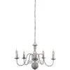 Casa Padrino Luxus Hängeleuchte Antik-Grau Durchmesser 70 x H. 52 cm - Barock Stil Deckenlampe