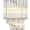 Casa Padrino Luxus Hängeleuchte Eiszapfen Glas 75 x 30 cm - Art Deco Designlampe in Glasoptik