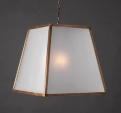 Casa Padrino Luxus Hängeleuchte Laterne Messing Brüniert B. 60 x H. 60 cm - Handgefertigte Laterne aus Messing - Luxus Kollektion - Edel & Prunkvoll
