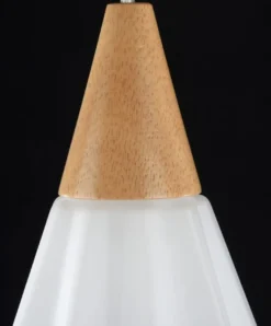 Casa Padrino Luxus Hängeleuchte Weiß / Naturfarben Ø 13 x H. 26 cm - Luxus Pendelleuchte
