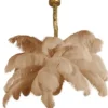 Casa Padrino Luxus Hängeleuchte Palme Khaki / Gold 100 x 100 x H. 40 cm - Moderne Hängelampe im Palmen Design - Luxus Leuchten - Luxus Qualität