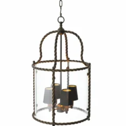 Casa Padrino Luxus Hängeleuchte Bronze / Schwarz H. 72,5 cm - Luxus Qualität