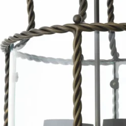 Casa Padrino Luxus Hängeleuchte Bronze / Schwarz H. 72,5 cm - Luxus Qualität
