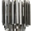 Casa Padrino Luxus Hängeleuchte Eiszapfen Smoke Glas - Art Deco Design Lampe - Ø 42 x H 61,5 cm