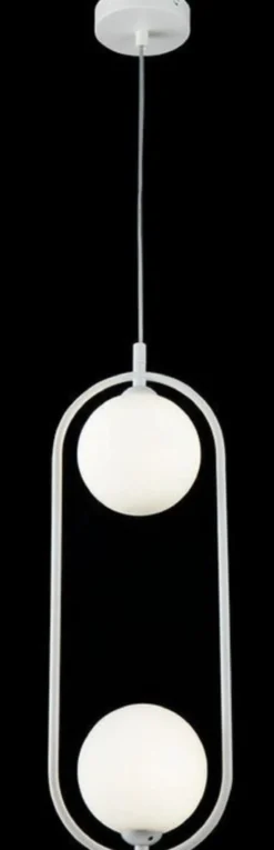 Casa Padrino Luxus Hängeleuchte Weiß / Weiß 17 x 12 x H. 48 cm - Moderne Pendelleuchte