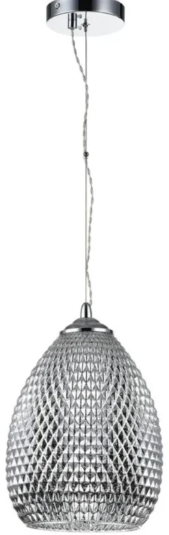 Casa Padrino Luxus Hängeleuchte Silber Ø 22 x H. 15,5 cm - Luxus Wohnzimmermöbel