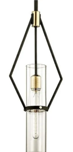 Casa Padrino Luxus Hängeleuchte Bronze / Messing 24,1 x H. 61,6 cm - Designer Wohnzimmer Pendelleuchte