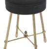 Casa Padrino Luxus Hocker Antik Messing / Schwarz 33,5 x H. 48 cm - Hotel Möbel