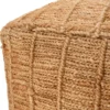 Casa Padrino Luxus Hocker aus Natur Jute 60 x 60 x H. 40 cm - Wohnzimmer Sitzhocker - Luxus Möbel