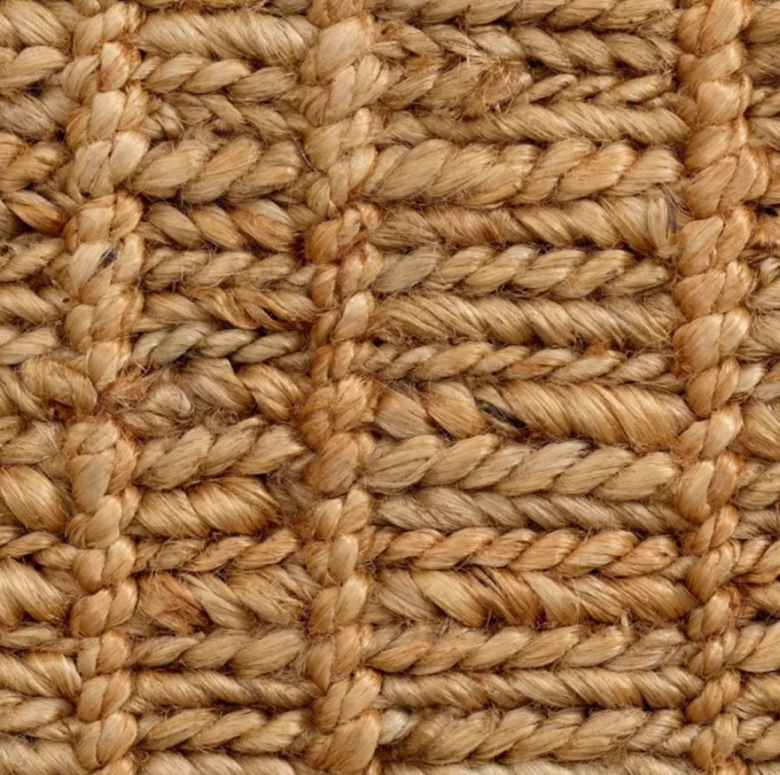 Casa Padrino Luxus Hocker aus Natur Jute 60 x 60 x H. 40 cm - Wohnzimmer Sitzhocker - Luxus Möbel