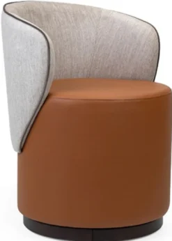 Casa Padrino Luxus Hocker Braun / Grau H. 78,5 cm - Luxus Wohnzimmer & Hotel Möbel