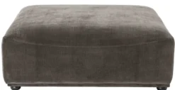 Casa Padrino Luxus Hocker Grau / Schwarz 109 x 109 x H. 42 cm - 4 eckiger Sitzhocker - Luxus Möbel
