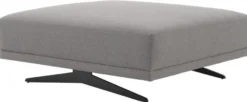 Casa Padrino Luxus Hocker Grau / Schwarz 108 x 108 x H. 41 cm - Sitzhocker - Fußhocker - Wohnzimmer Möbel - Luxus Kollektion