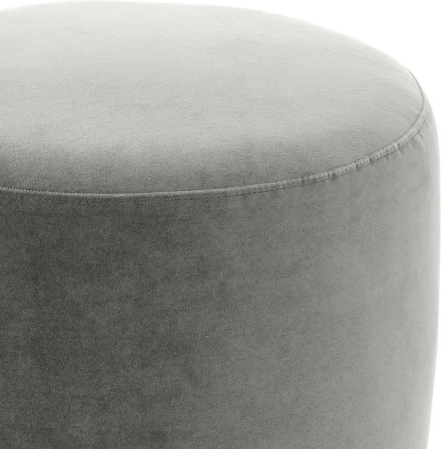 Casa Padrino Luxus Hocker Grau / Silber Ø 40 x H. 45 cm - Hotel Möbel