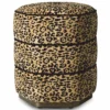 Casa Padrino Luxus Hocker Leopard / Bronze H. 54 cm - Luxus Hotel Möbel