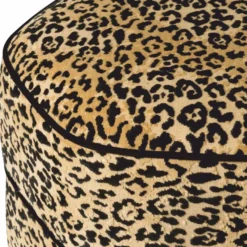 Casa Padrino Luxus Hocker Leopard / Bronze H. 54 cm - Luxus Hotel Möbel