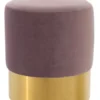 Casa Padrino Luxus Hocker Lila / Gold 40 x H. 45 cm - Hotel Möbel
