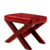 Casa Padrino Luxus Hocker Rot 51 x 37 x H. 42 cm - Luxus Kollektion