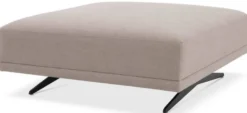 Casa Padrino Luxus Hocker Sandfarben / Bronze 108 x 108 x H. 41 cm - Sitzhocker - Fußhocker - Luxus Wohnzimmer Möbel